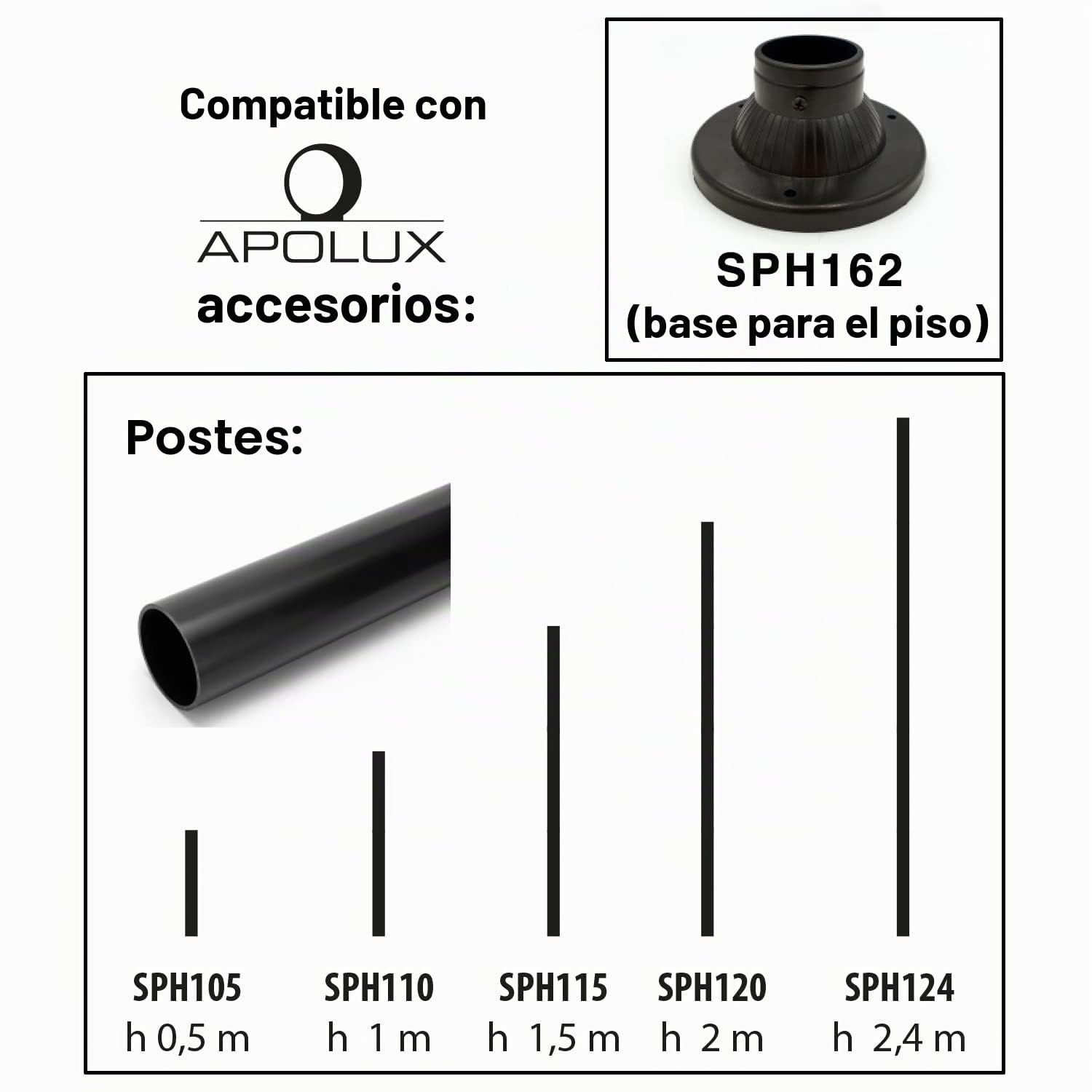 Farola LED solar 2300 lúmenes, IP65, (poste no incluido)