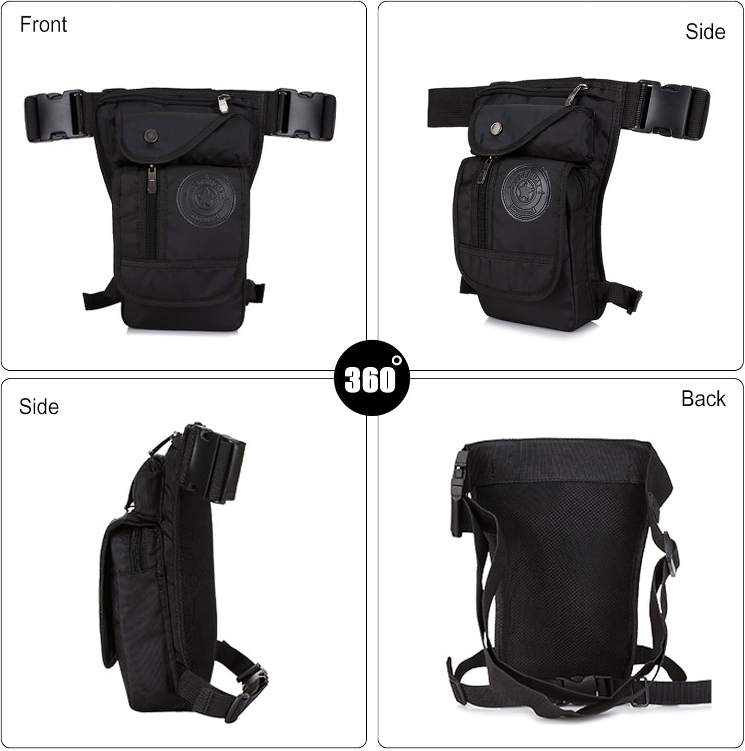 FANDARE Thigh Drop Leg Bag Military Tactical Drop Leg Pouch Bag Waist Pack Bumbags Sling bag Motorcycle Chest Shoulder Crossbody Bag for Hiking Cycling Travel Outdoor Cover PackRed