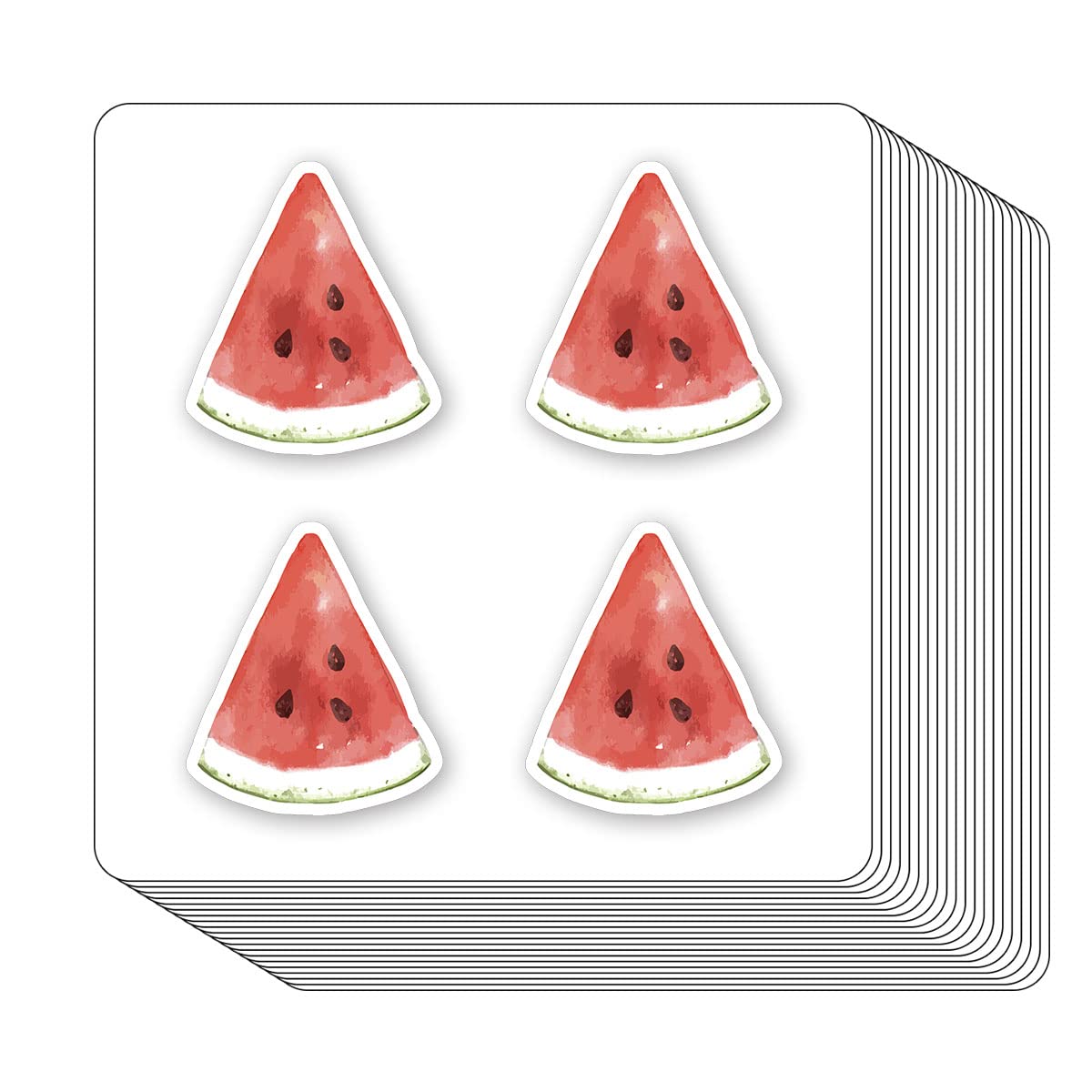 Watermelon Stickers 1in for Scrapbooking, Arts, Craft, Kids DIY, Calendars Fruit 80-Pack