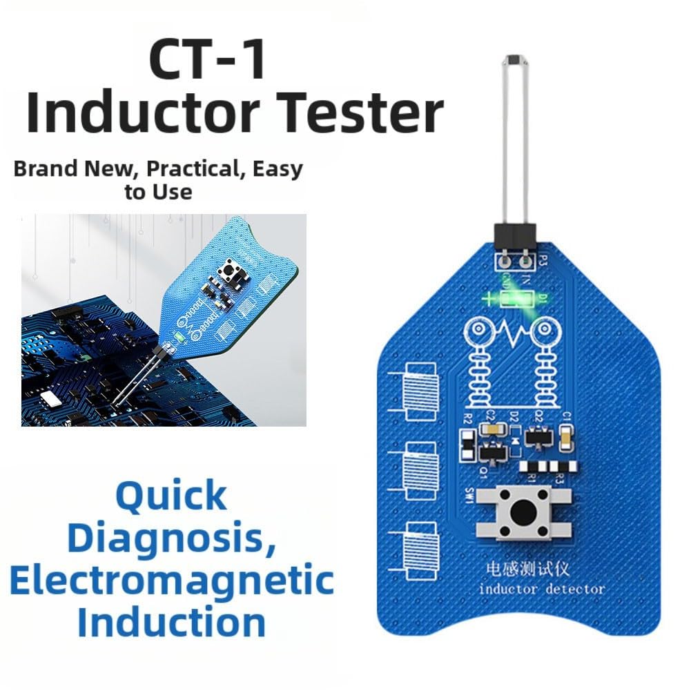 2 Comprobadores De Inductancia Tipo C | Detector De Bobinas Para Placas Base Y Circuitos | Luz Verde Indicadora | Portátil Y Preciso