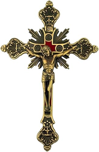 JesĂşs Cristo en bronce tono Hanging Wall Crucifijo Cruz, 8inch JesĂşs Cristo en bronce tono Hanging Wall Crucifijo Cruz, 8inch