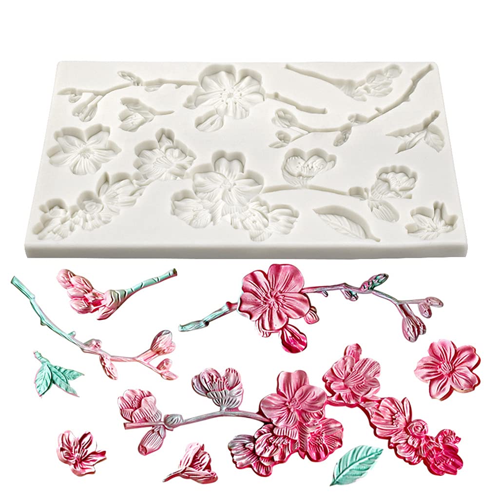 carotoe Chocolate Candy Sugar Craft Exquisite Flower Mold Cake Decorating Tools Family Art Silicone Soap Mold Kitchen Cake Molds for Baking Silicone