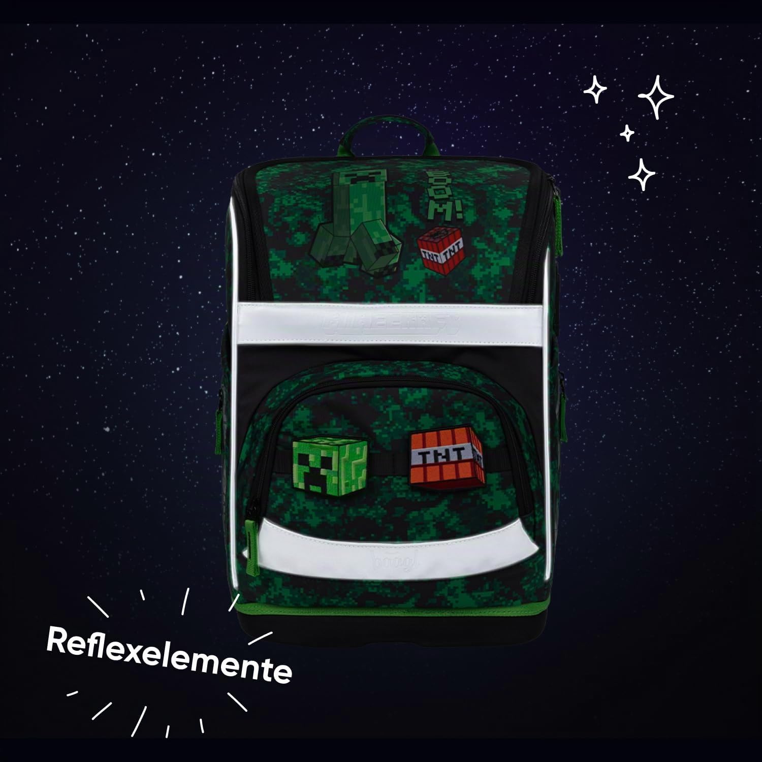 Baagl Schulranzen Jungen 1. Klasse Schultasche Zippy Plus - Minecraft Boom