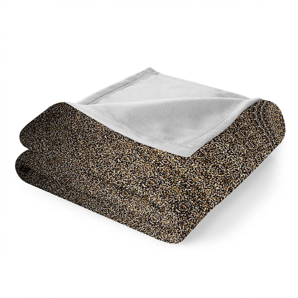 Coperta Di Flanella Letto Matrimoniale Invernale 150X200Cm Coperta Pile In Microfibra Morbida Pelosa Calda Copriletto Per Divano/Bambini Camere Da Letto, Fiori Rotondi Creativi Motivo