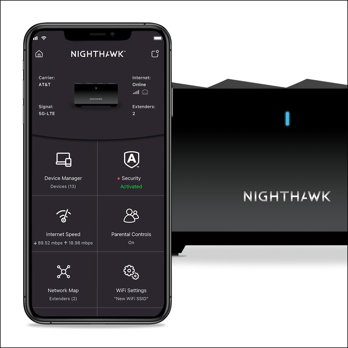 NETGEAR Nighthawk WiFi 6 Mesh (MK73S), Systeme WiFi Mesh Dual Band, Couverture de 400 m², Vitesses jusqu'à 3Gbit/s (AX3000), Protection Totale Antivirus Armor Inclus Pendant 1 an