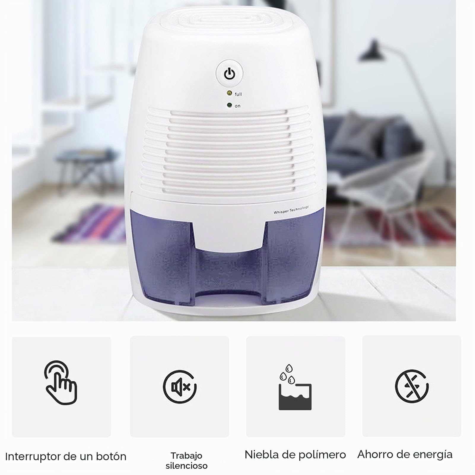 Mini Deshumidificador USB, Secador De Aire Silencioso Portátil para Alta Humedad en Hogar, Baño, Dormitorio, Cocina, Sótanos y Caravana