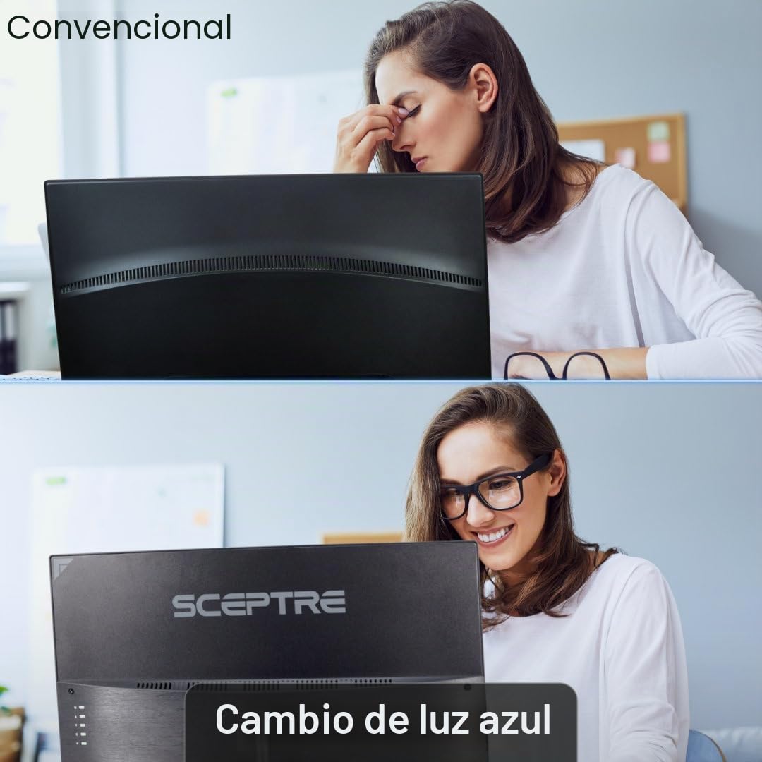 Sceptre Monitor curvado para juegos de 24.5 pulgadas hasta 240Hz 1080p R1500 1ms DisplayPort x2 HDMI x2 altavoces integrados de cambio de luz azul, negro máquina 2023 (C255B-FWT240)