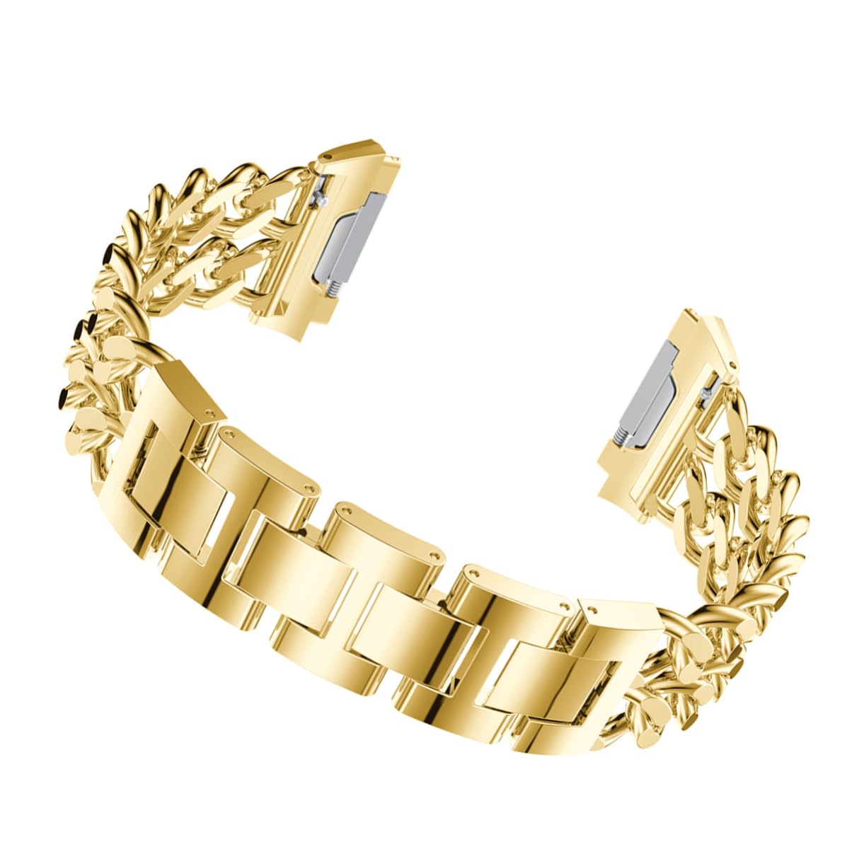 jojofuny 2 Piezas Correa De Reloj Inteligente Correa De Reloj De Cadena De Doble Hilera Sólida