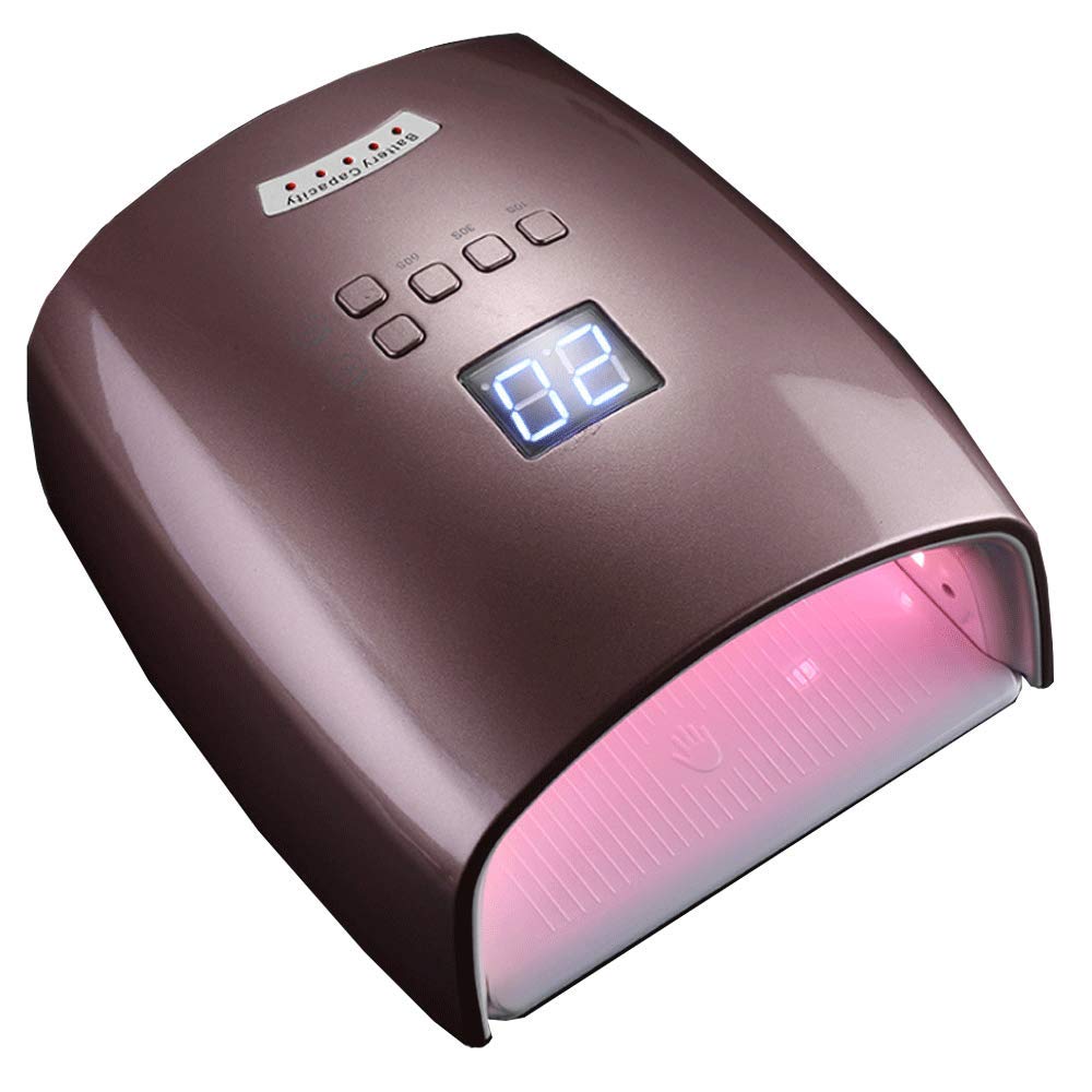 LKLNKVL Manicure lamp, W/High Capacity Battery Pro Manicure Nail Dryer Curing Light,for All Gel Polish, Art Tools(Champagne)