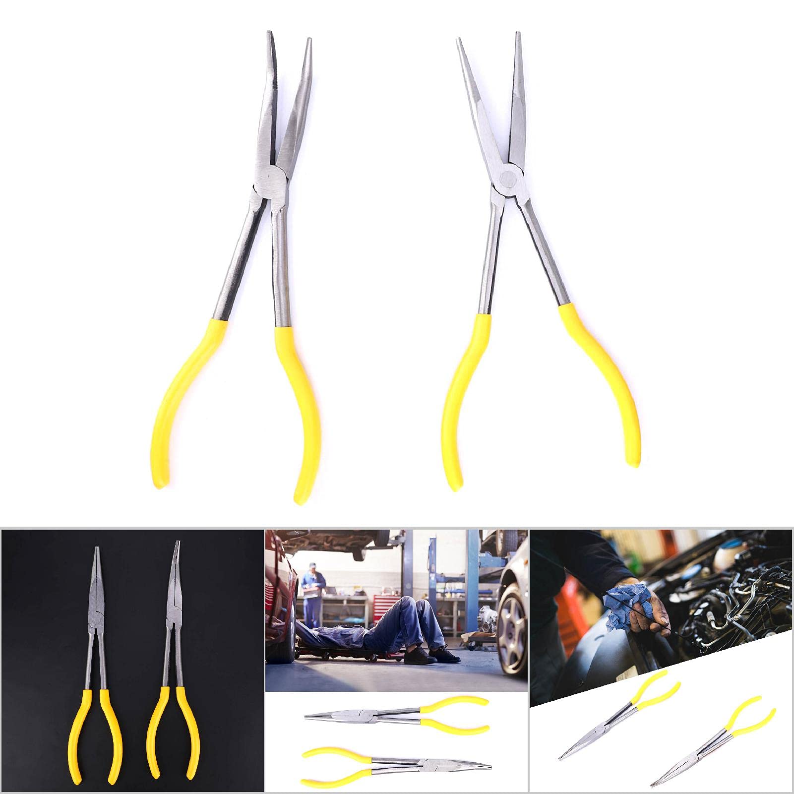 Szczypce z długim nosem 28 cm, średnica cięcia ze stali węglowej 10 mm, zestaw szczypiec dla mechaników, szczypce z długim uchwytem