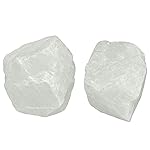 Amazing Gemstone Clear Quartz Raw Crystals and Healing Stones, Natural Rocks for Tumbling - DIY Raw Stones and Crystals, 2 Pieces