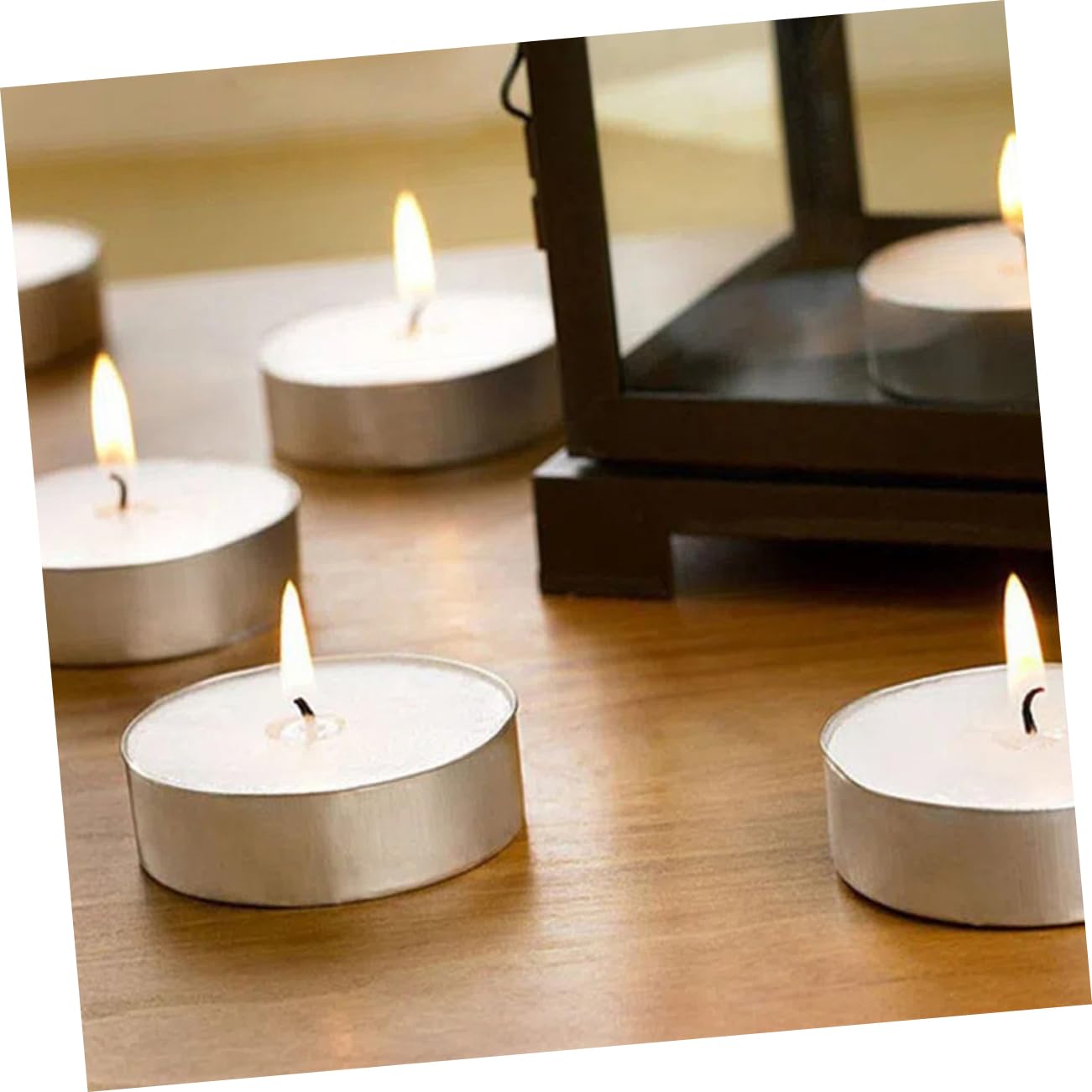 Candele Tealight Rotonde Piccole 100 Pezzi Paraffina Bianche