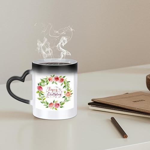 Miniatura 5 de Lakiniss Happy Birthday Magical Color Changing Ceramic Coffee Mug - Gift for Any Occasion! Hot Water Reveals Stunning Image - Ideal for Coffee, Tea,