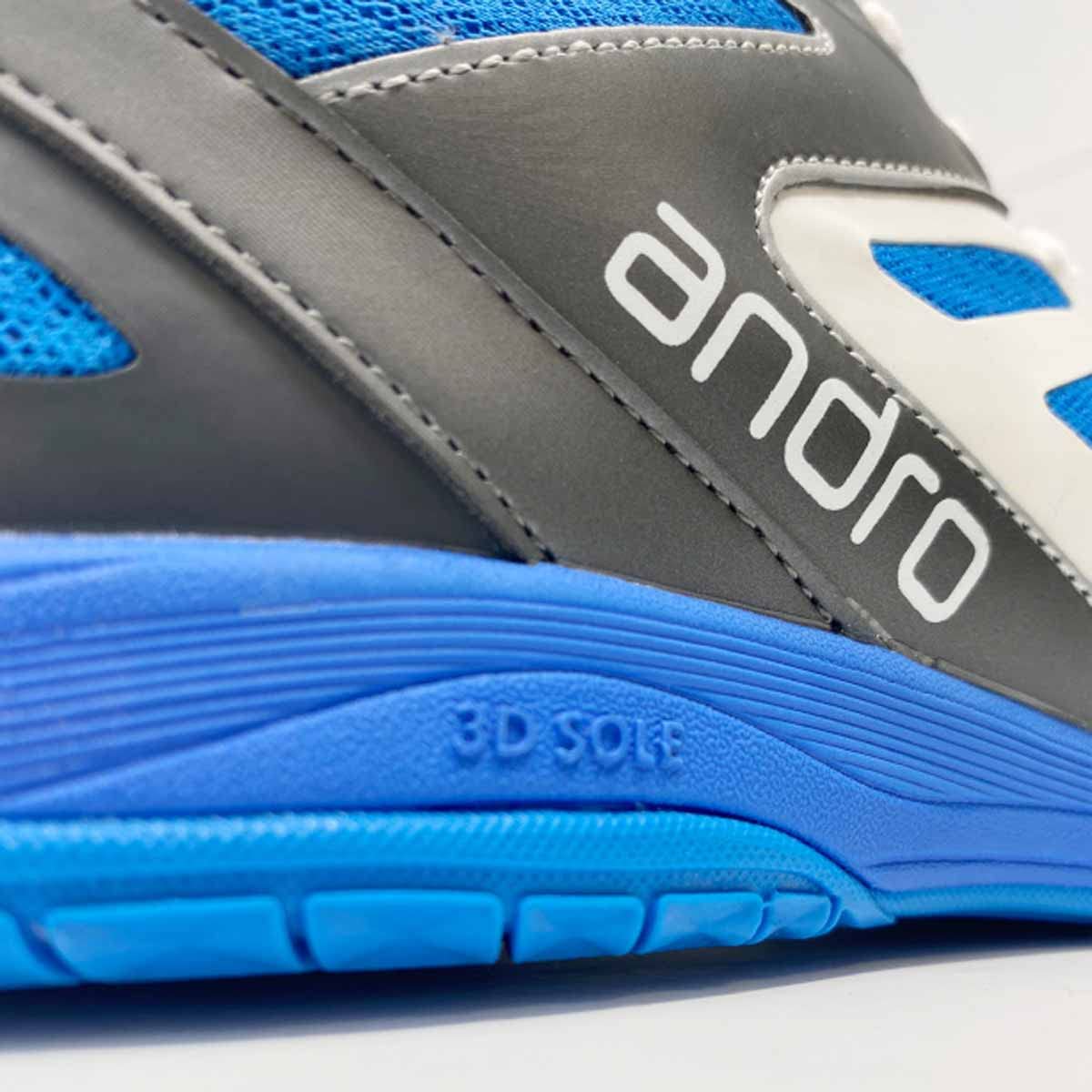 Andro Schuh Cross Step 2, grau/gelb, 40