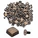100pcs Cone Spikes Screwback Studs DIY Craft Cool Rivets Punk Stud Square Style 10x4mm 3/8"x1/8" (Vintage Bronze)