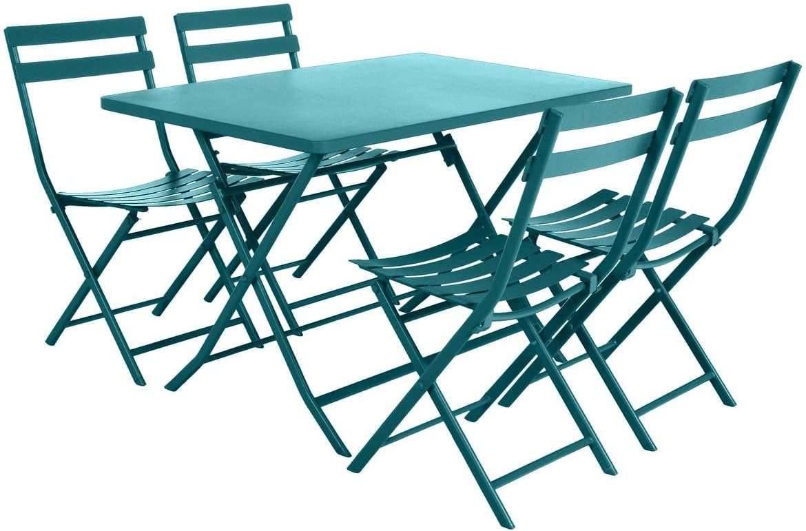 Greensboro Rectangular Folding Garden Table Duck Blue