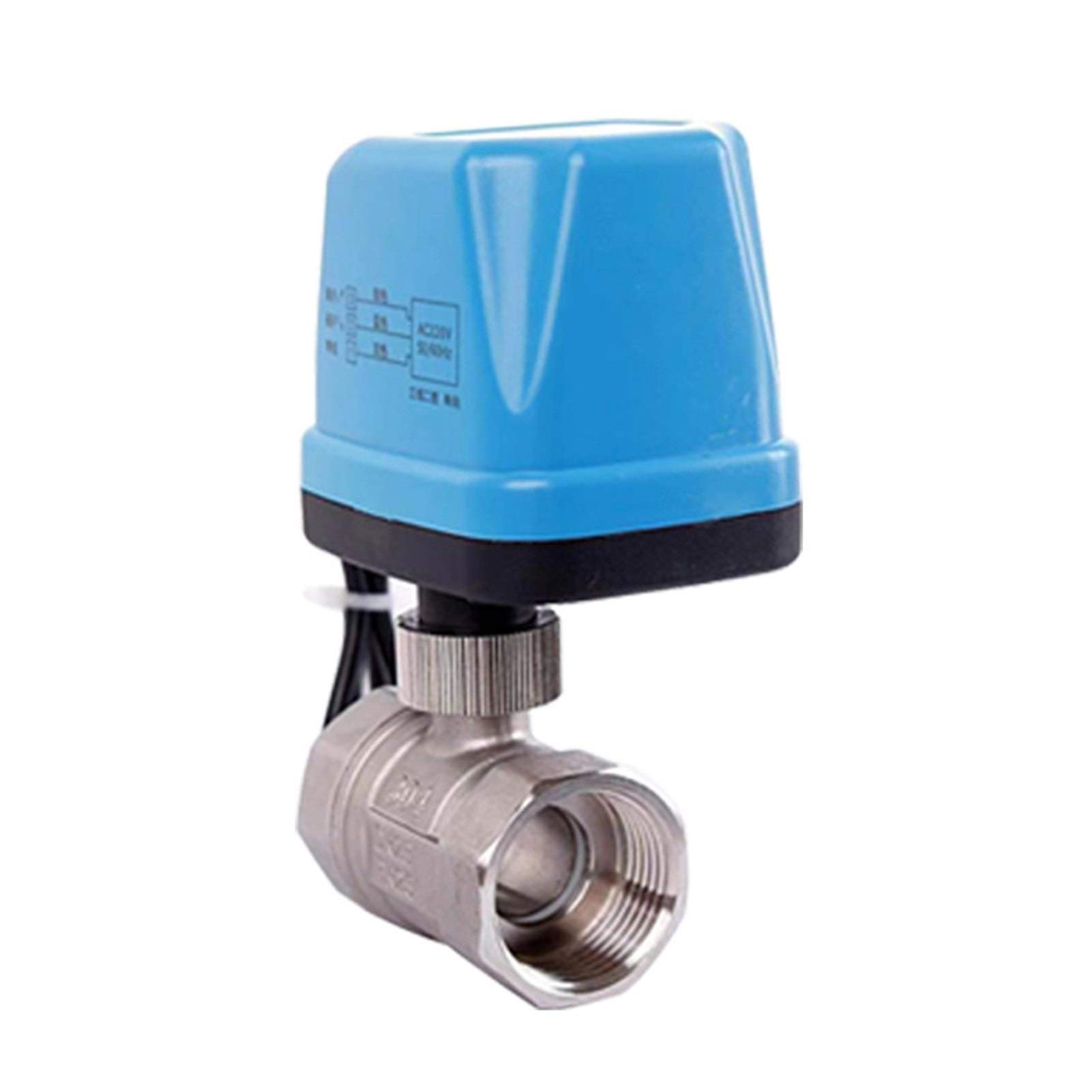 Nuevo motor de acero inoxidable dos vías válvula bola solenoide la línea agua Dos Globo Normalmente abierto espesor Cerrar 12V 24V 220V Válvula,Utilidad Universal(AC110 220V NC DN15)