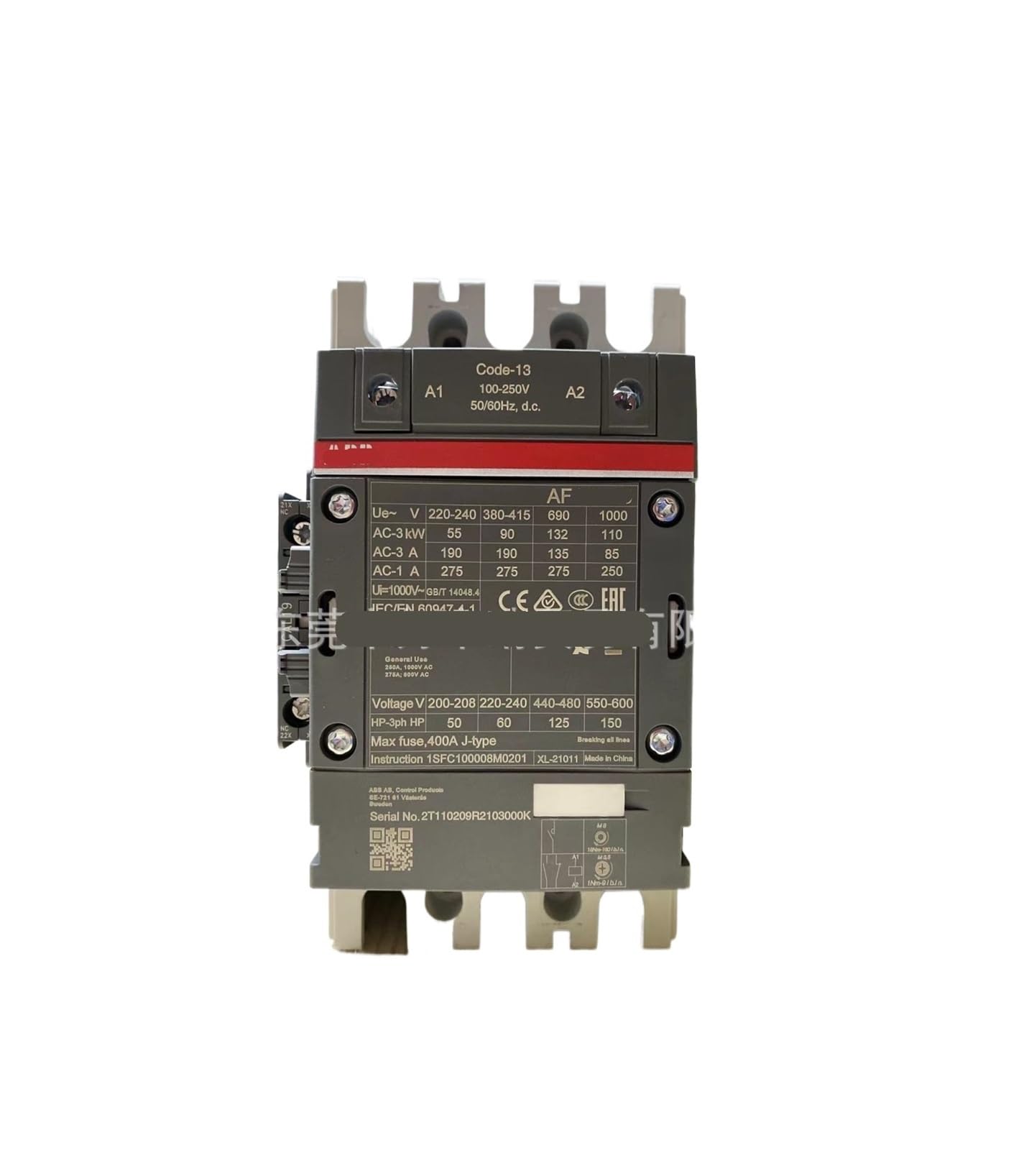 Contacteur électromagnétique AF38-30-00-13 relais de puissance 100-250V 3P
