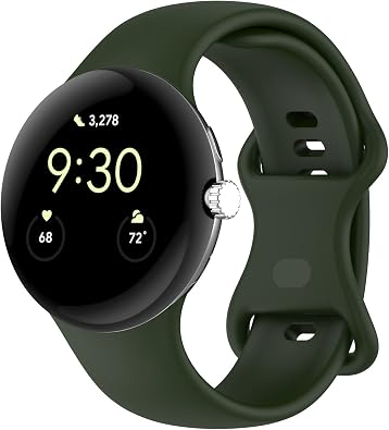 Compatible with Google Pixel Watch 3 Band, Soft Silicone Sport Wristband Replacement Strap for Pixel Watch 3 45mm & 41mm Accessories