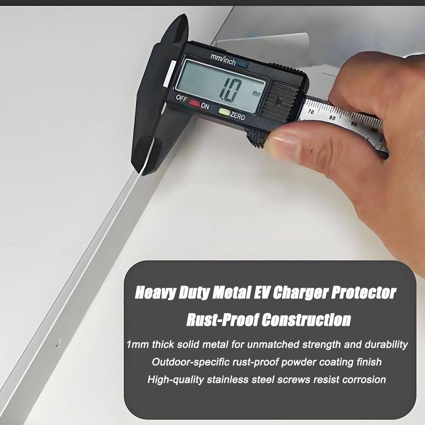 Copertura Wallbox Esterno con Aletta Magnetica, Scatola Protezione Metallo Robusto Impermeabile, Protezione dalle Intemperie per Stazione Ricarica EV, Tetto Antipioggia per colonnina di ricarica