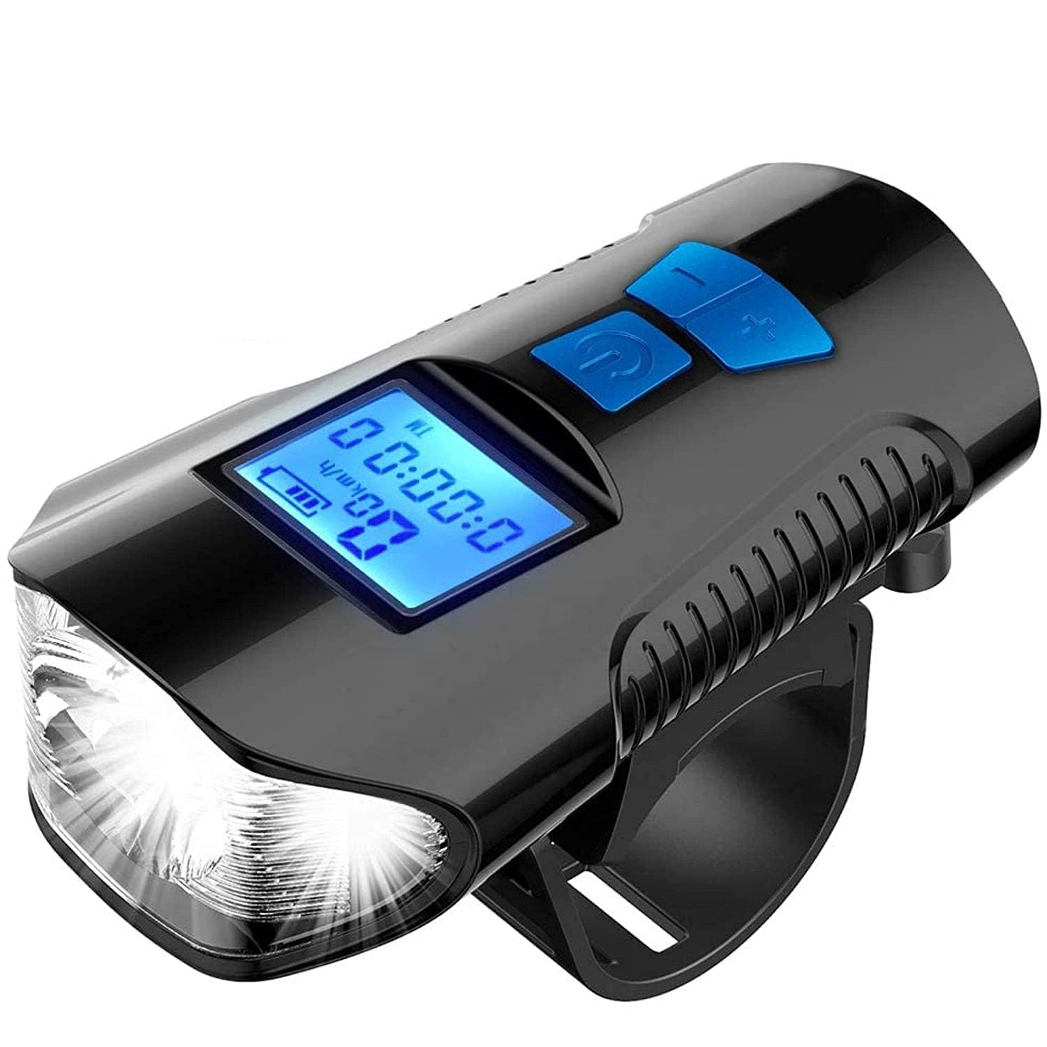Hoggy 3-in-1 Rechargeable LED Bicycle Front Light with Speedometer, Odometer, and USB - Waterproof and Suitable for Mountain and Road Bikes (Black) (B0CY3NGBSN) Amazon Price History, Amazon Price Tracker