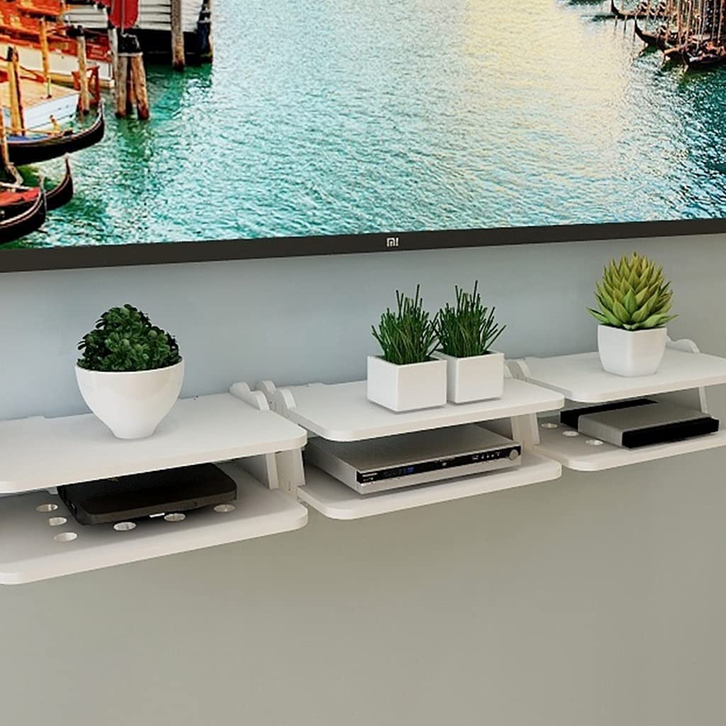 ❀❀❀WiFi-Router-Regal,Desktop-Deko-Box, Aufbewahrungsbox for kabellose Router – Regal, Desktop-Set-Top-Box, WLAN-Box/Holzfarbe/32 x 30 x 12 cm