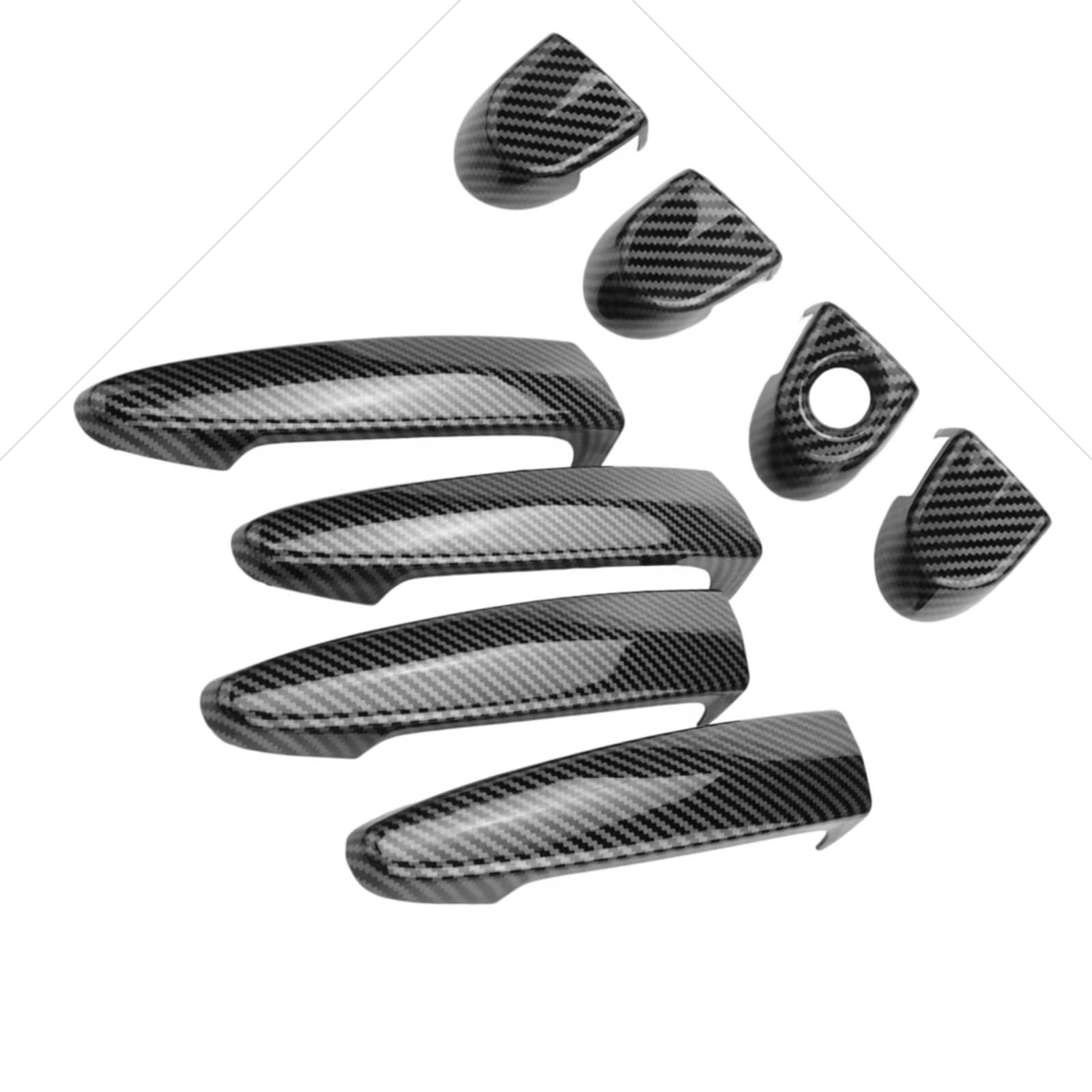 IUYHGTR Car Exterior Door Handle Compatible with BMW for X4 F26 2014 2015 2016 2017 for X6 2008 2009 2010 2011 2012 2013 Car Side Exterior Access Door Handle Sticker