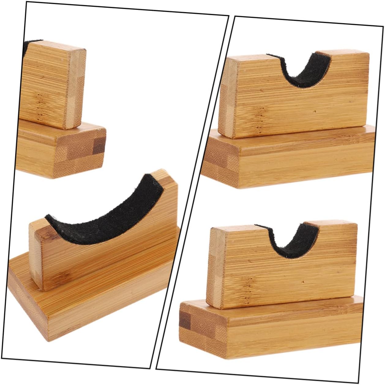 Bamboo Baseball Bat Display -Mounted Holder for Softball and Hockey Sticks Sturdy Wood Bat Storage Organizer 2-Piece Set for Home Garage or Sports Room