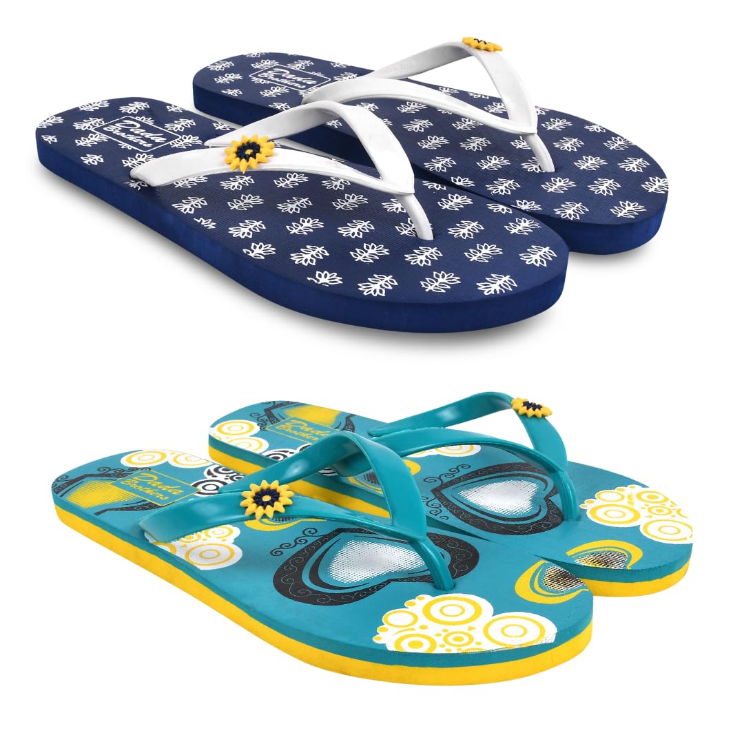 Dada Brothers combo Slippers|Slippers for women|Women Stylish Slides Flip Flops Slippers (Aqua, numeric_8) (B0CCMC2P3F) Amazon Price History, Amazon Price Tracker
