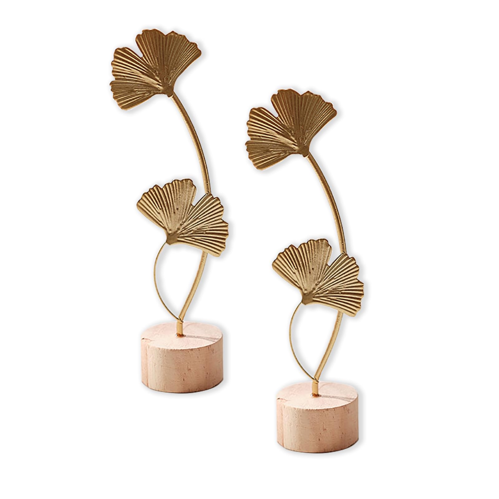Kaizuca 2 Pack Ginkgo Leaf Decorations, Creative Home Accessories, Table Decor or Sculptures for Living Room, Hallway, Bedroom, Shelf, Desk or Office