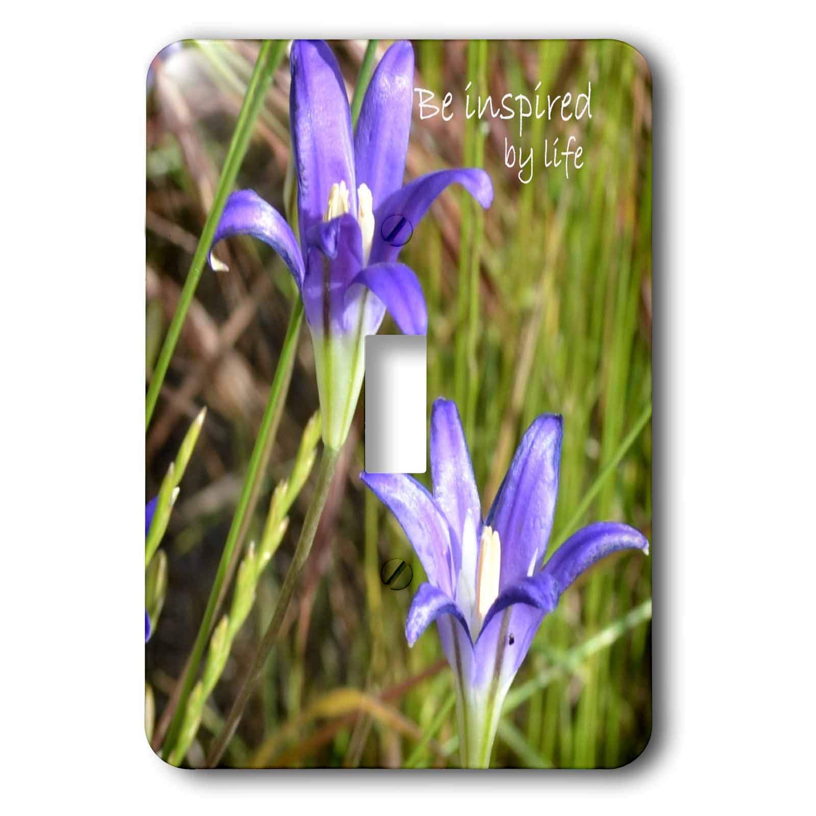 Be Inspired Purple Flowers interrupteur mural au design floral violet