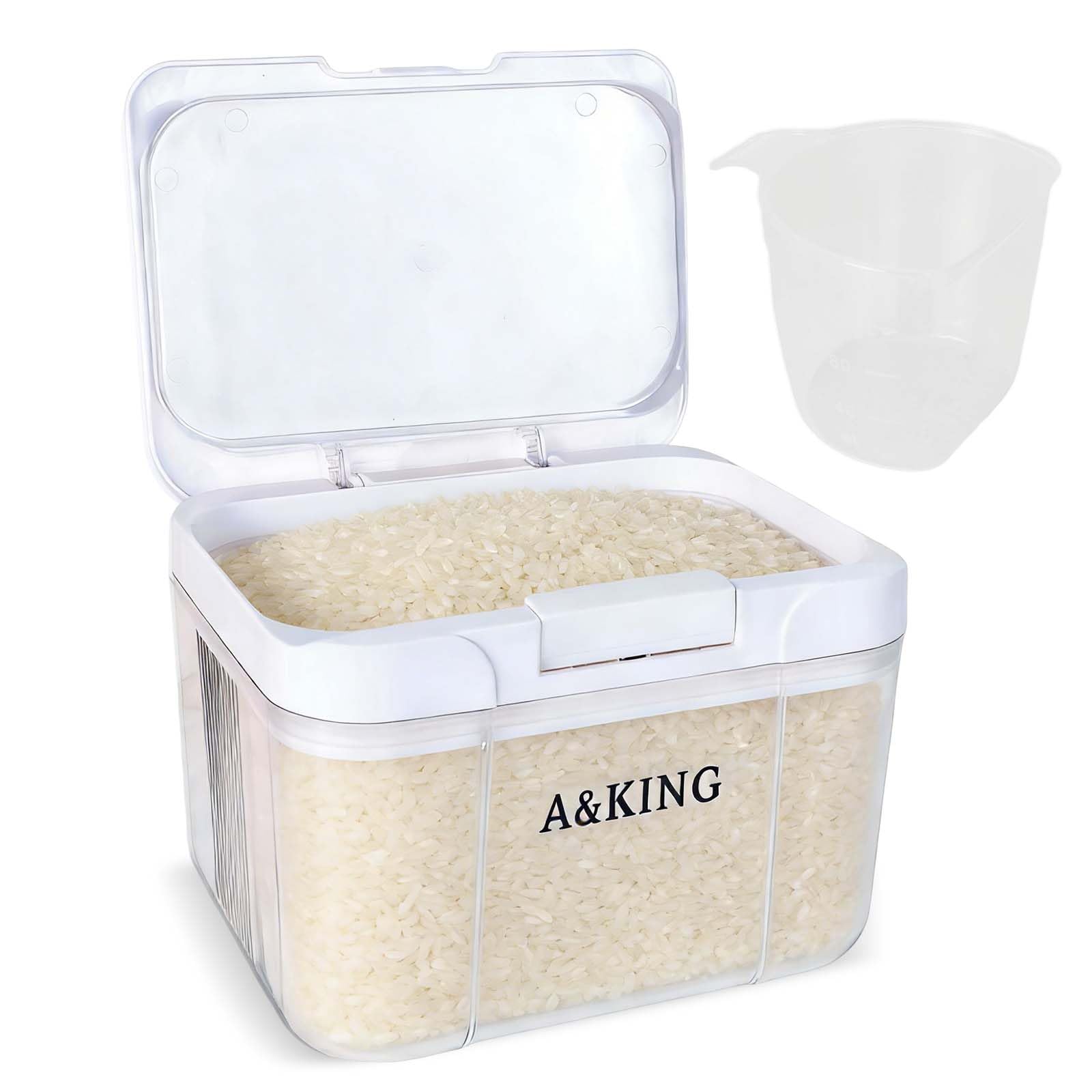 Contenitore per Riso in Plastica Dispenser Riso 10 Libbre Scatole di Riso Sigillata a Prova di Insetti e Umidità Secchio per Cereali Riso