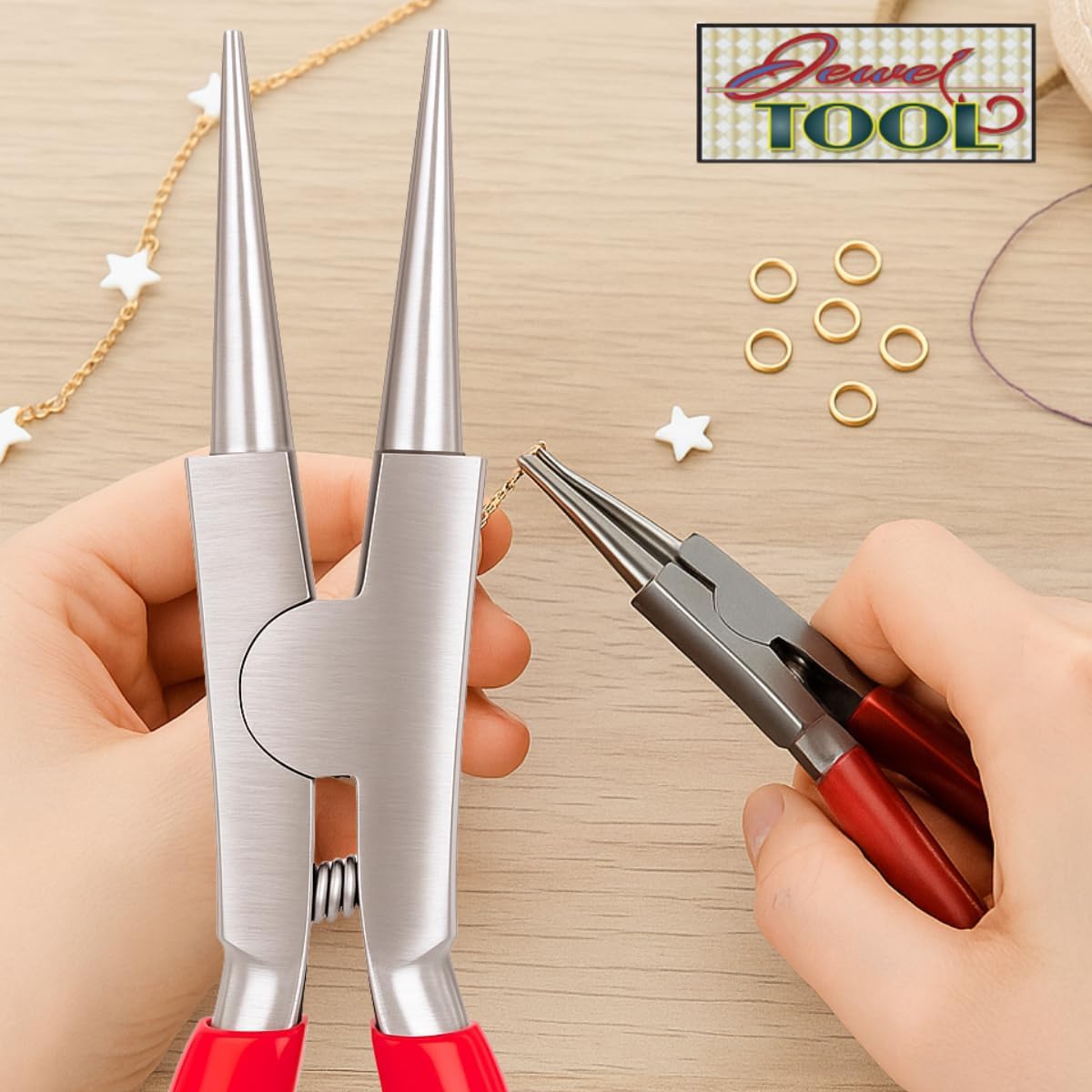 7" (17.8 cm) Mechanic's Round Nose Pliers | Large & Tough for Harder Wire & Metal Bending | Squeezing Handle Pulls Heads Apart, Not Together