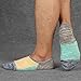 Mottee&Zconia Mens No Show Low Cut Socks Non Slip Cotton No See Invisible Sock 6Pack Size M