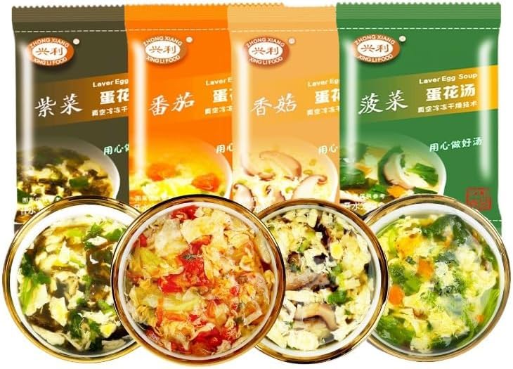 Instant fresh vegetable soup, freeze-dried mushroom soup, brewed spinach seaweed tomato soup, breakfast substitute soup, mixed wild vegetable soup,