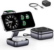 【2026年最新型】折りたたみ 充電器 3in1 iPhone Apple Watch AirPods 同時充電 MagSafe対応 15W急速充電 旅行用 ワイヤレス充電器 【20W PDアダプター付属】