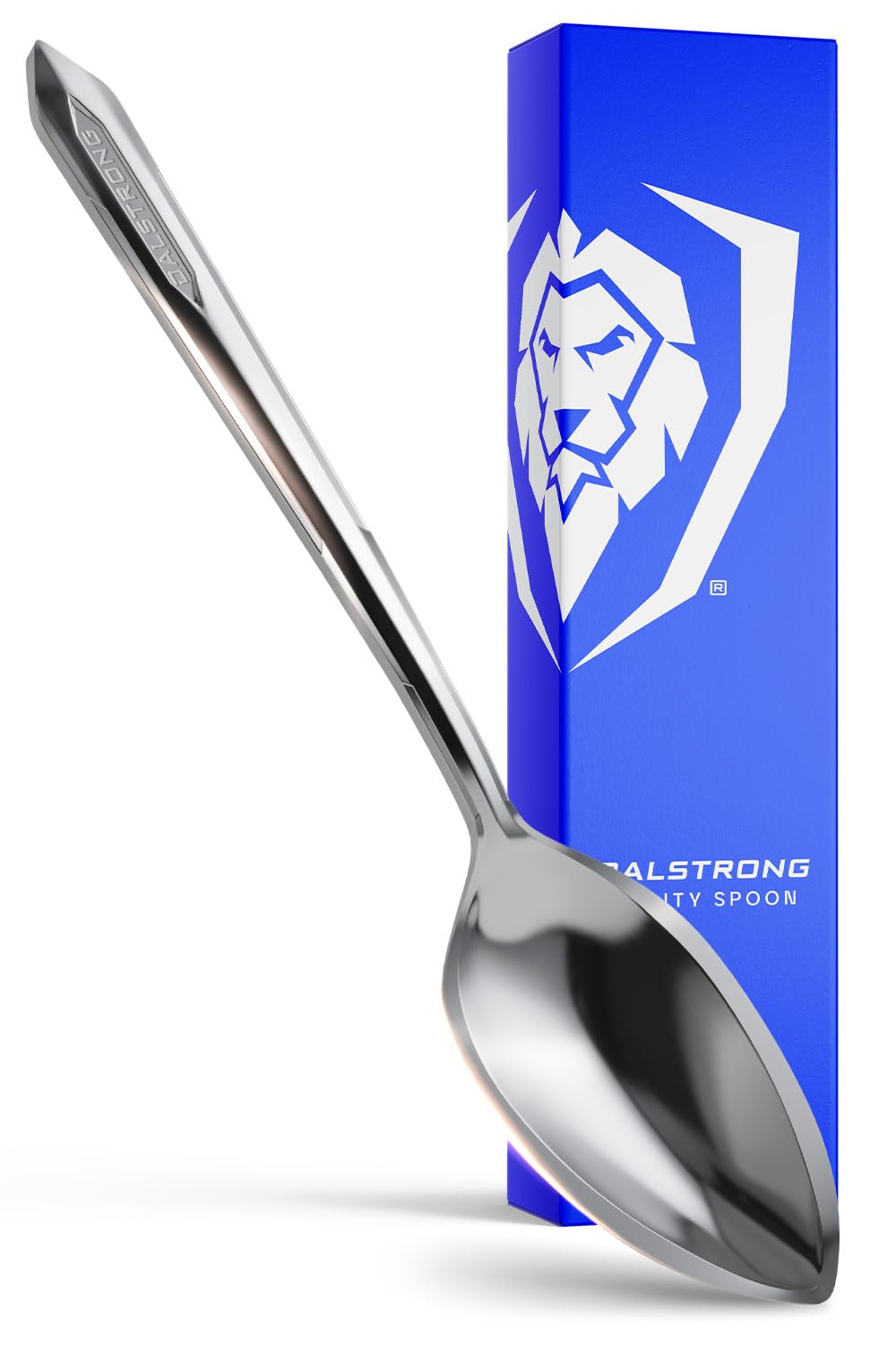Dalstrong Chef's Utility Spoon - Silver 304 Stainless Steel - Professional Use - Corrosion Resistant - 1 TBSP 9 inch long - Tasting Plating Metal Spoon - Mirror Polish Satin Finish - Engraved Logo
