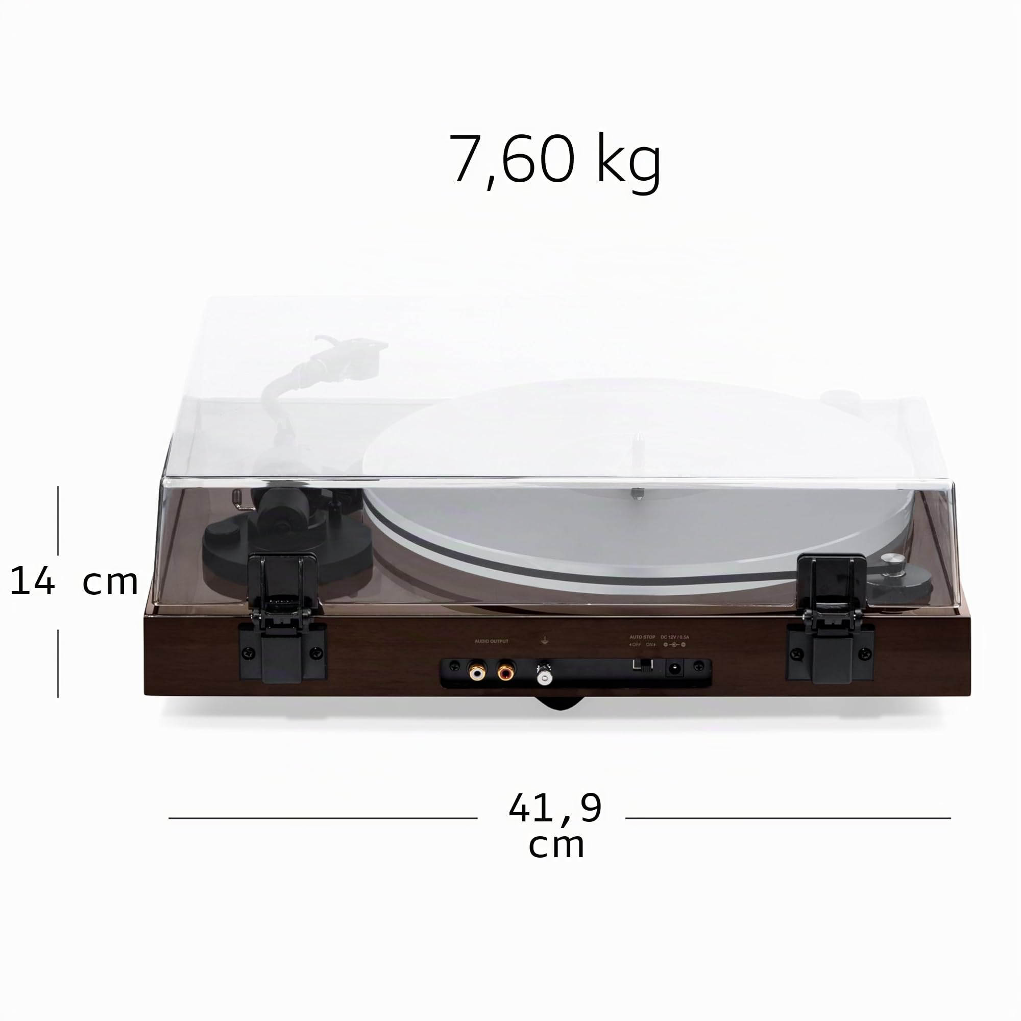 Fluance RT85 Referenz Plattenspieler – Ortofon 2M Blue Tonabnehmer, Acryl-Teller, Geschwindigkeitsregelung, Massiver MDF-Holzplinth, Vibration-Isolationsfüße - Walnuss
