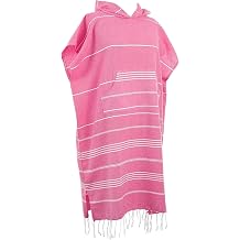 Lightweight Surf Poncho Robe Warm And Dry After Swimming Or Surfing Turkish Cotton Cloak Towel Surf Cape Change Towel, pink