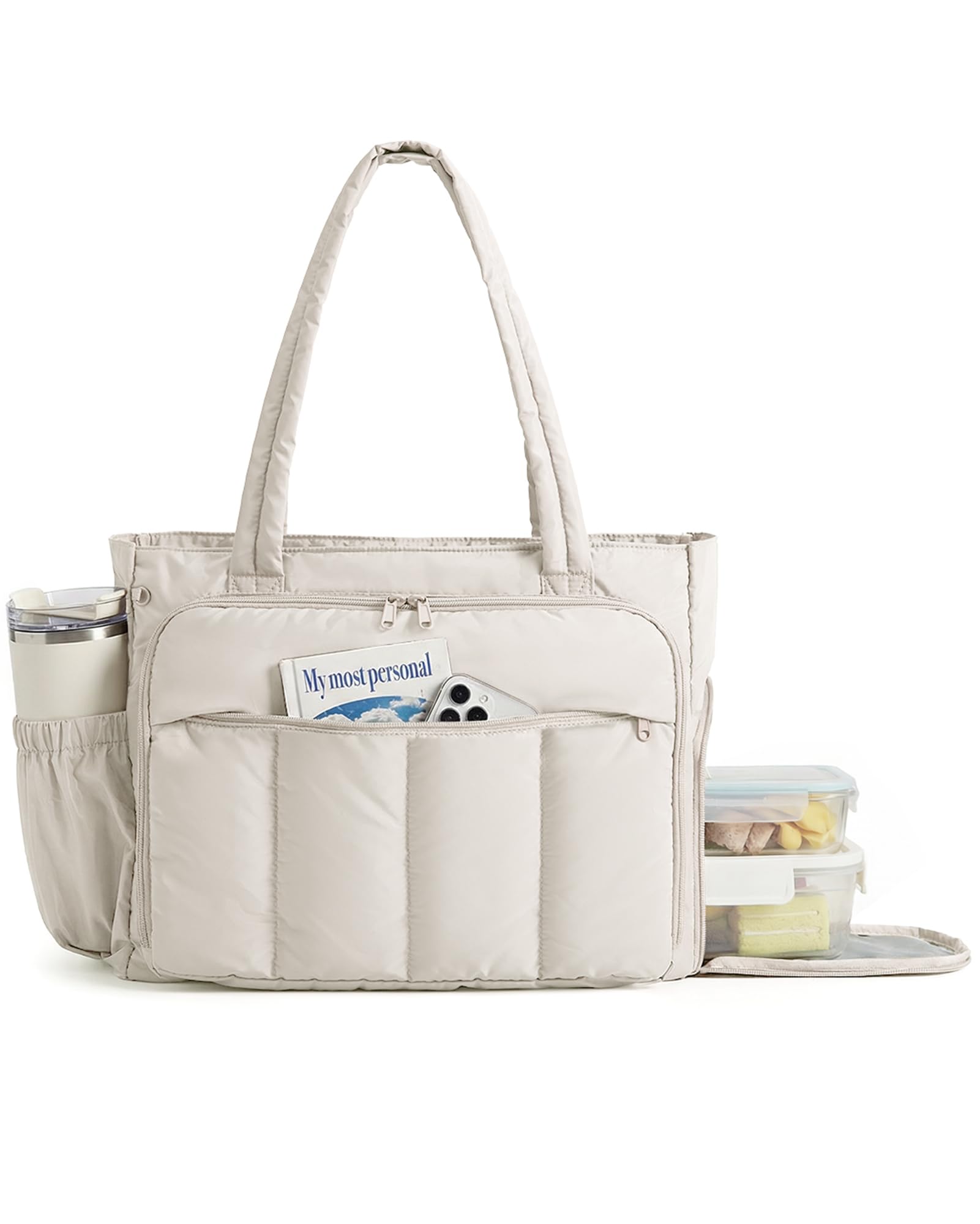 BAGSMART Tote Bag with Insulated Compartment