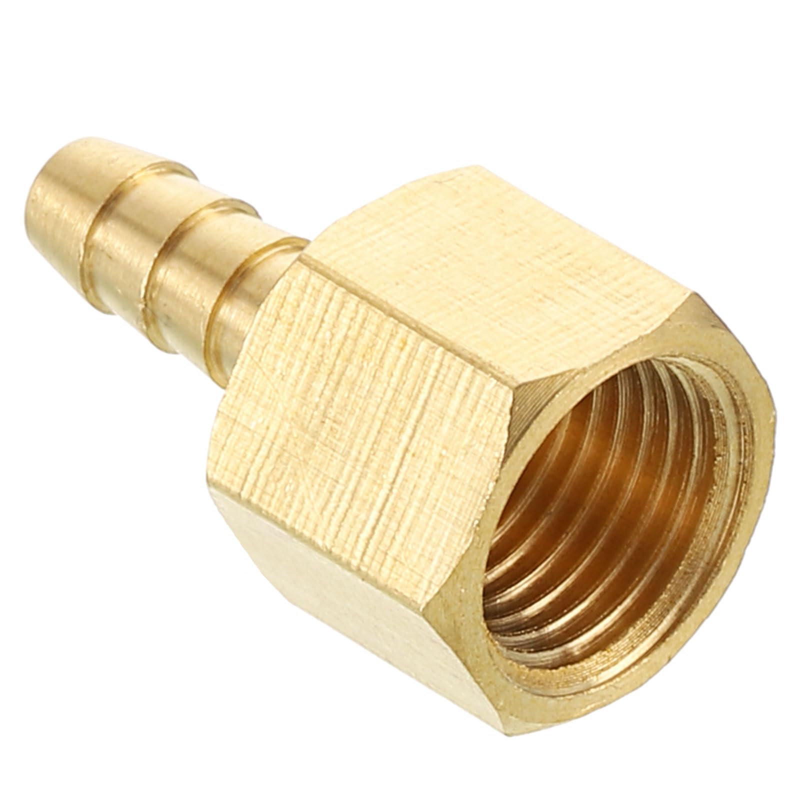 Kozelo Pack of 1 Brass Hose Barb Fittings Adapter Connector 3/16" Hose Barb to 1/8" NPT Female Fittings for Home Machines, Massage Bathtubs, and
