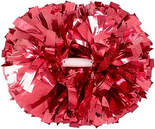 Hooshing 2PCS/6PCS Cheerleading Pom Poms with Baton Handle for Team Spirit Sports Dance Cheering Kids Adults