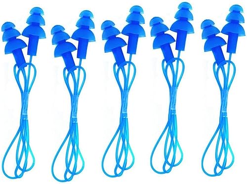 Flyusa FZBNSRKO Silicone Swim Earplugs, 10 Pcs (5 Pairs) Gel Soft Corded String Ear Plugs for Swimming disponible en Yaxa Colombia