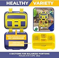 Vista 43 de Bento Lunch Box with Stainless Steel Thermo, Matching Insulated Lunch Bag and Ice Pack Set for Girls, Kids, 5 Divided Compartments, Snack Container