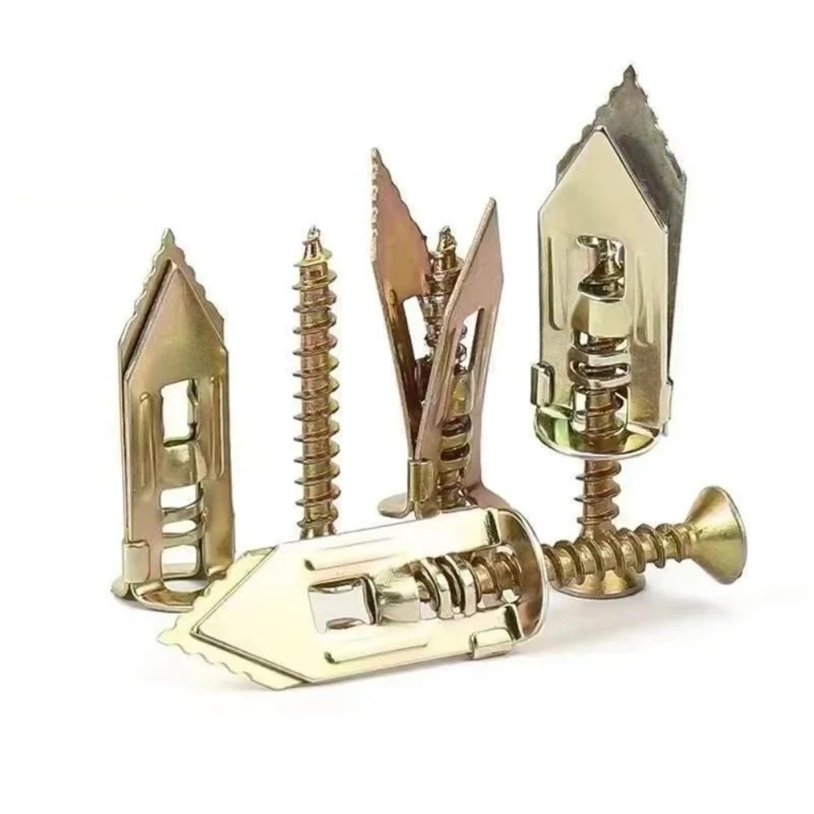 Tornillos De Expansión Para Placas De Yeso Kit de tornillos for madera alta resistencia, clavija cavidad, bricolaje, montaje en pared seguro for el hogar, expansión, herramientas fijación(100 Pcs)