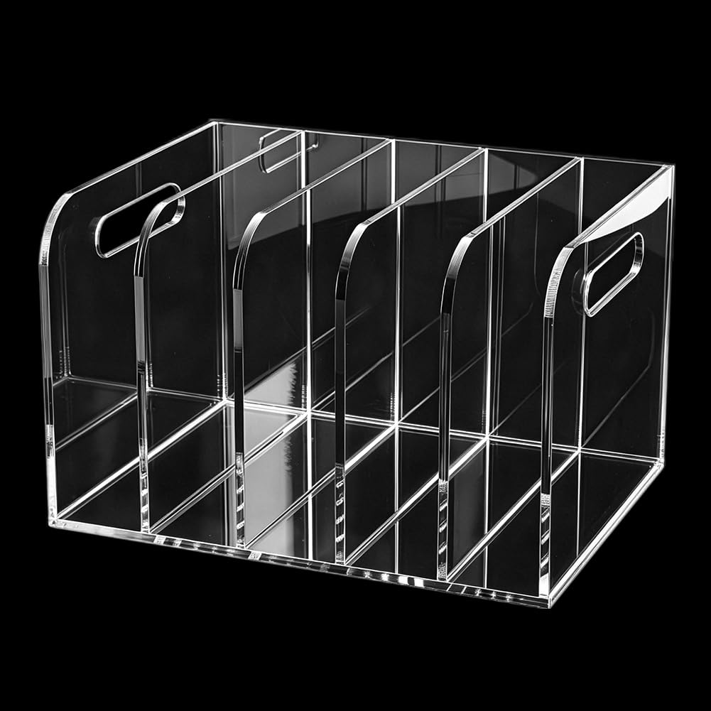 NBEADS Portariviste In Acrilico, 19x25.5x16cm 5 Scomparti Verticali Organizzatore Da Scrivania per Documenti Accessori per Documenti, Riviste e Libri