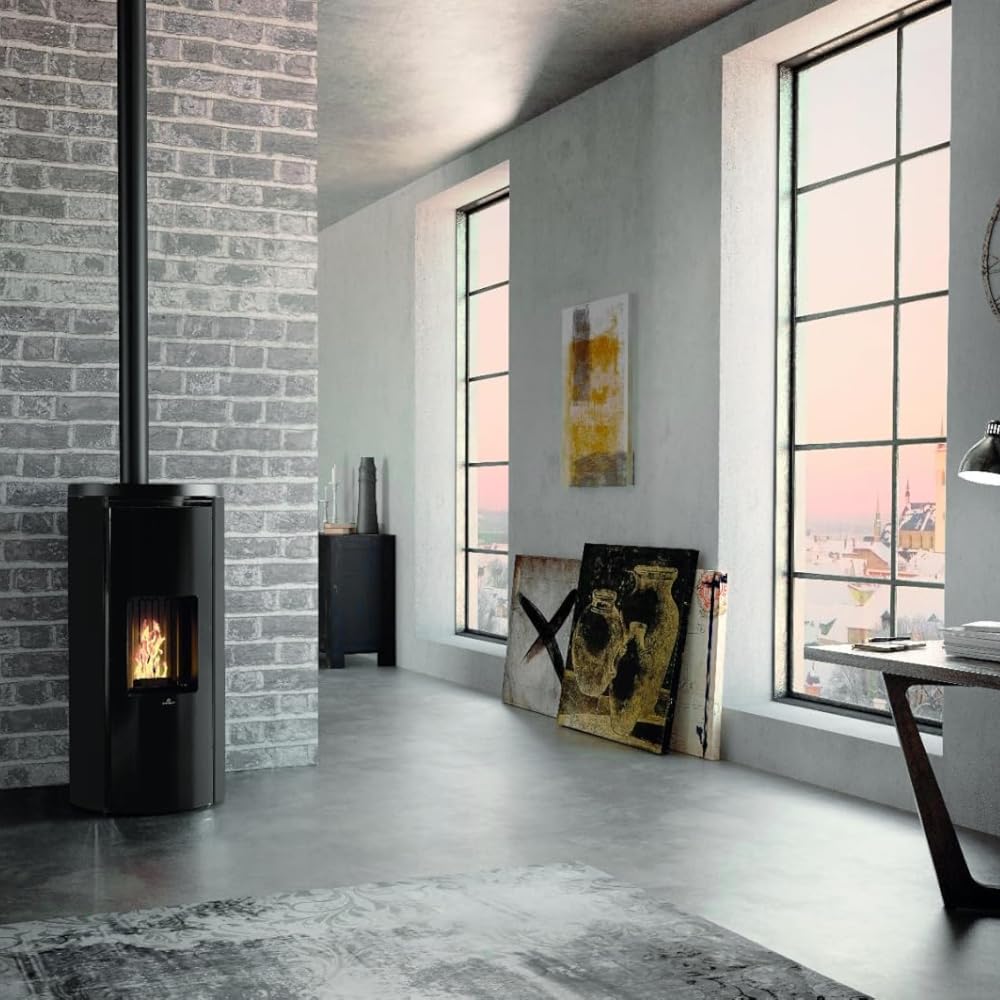 Edilkamin Pelletofen | Celia Air Tight C Plus | 9,6 kW | Stahl Schwarz