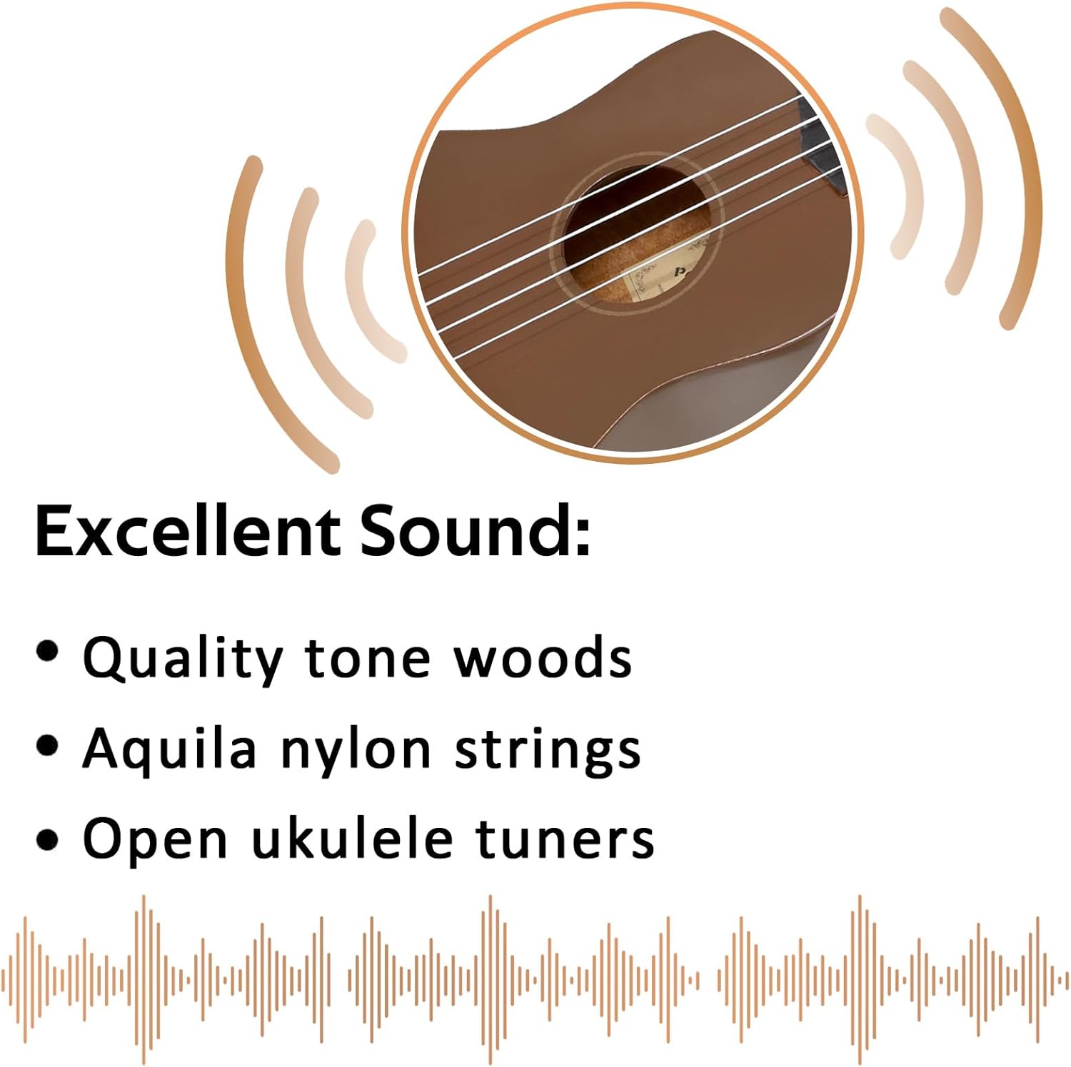POMAIKAI Soprano Wood Ukulele Starter Ukelele Hawaii Guitar 21 Inch for Beginners and Students(Brown)
