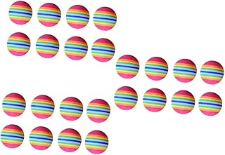 INOOMP 24 pcs mini training balls plastic balls sports balls golf accesories sport accessories interior accessories practice ball sponge ball rainbow ball foam ball elasticity equipment