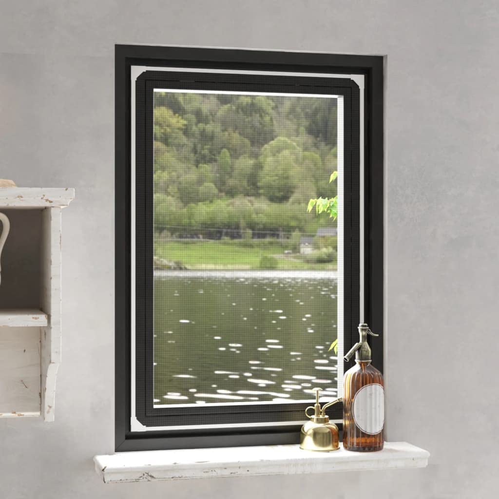 Moustiquaire magnétique découpable fenêtre blanche 80x120 filet perméable air